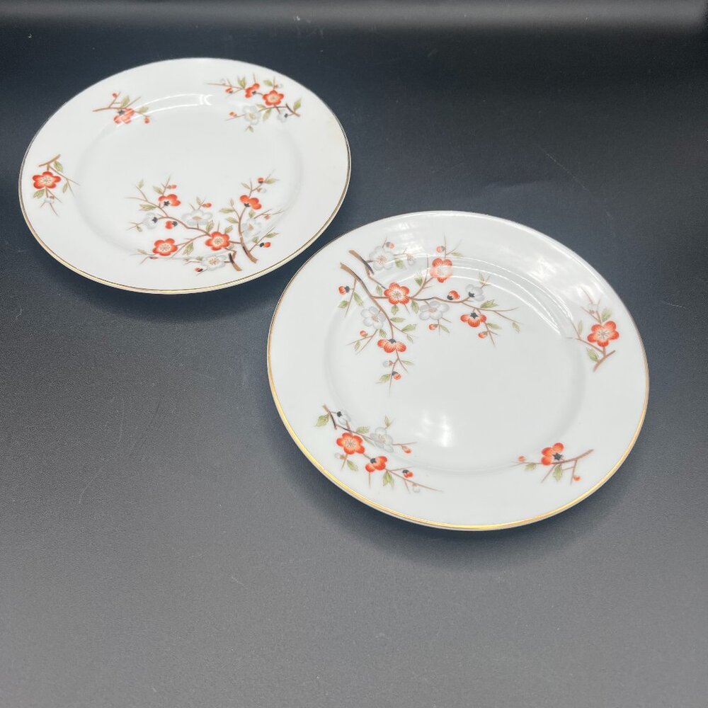 Vintage 1940s Noritake Brenda 3064 Fine China 7” Salad Plates (2)